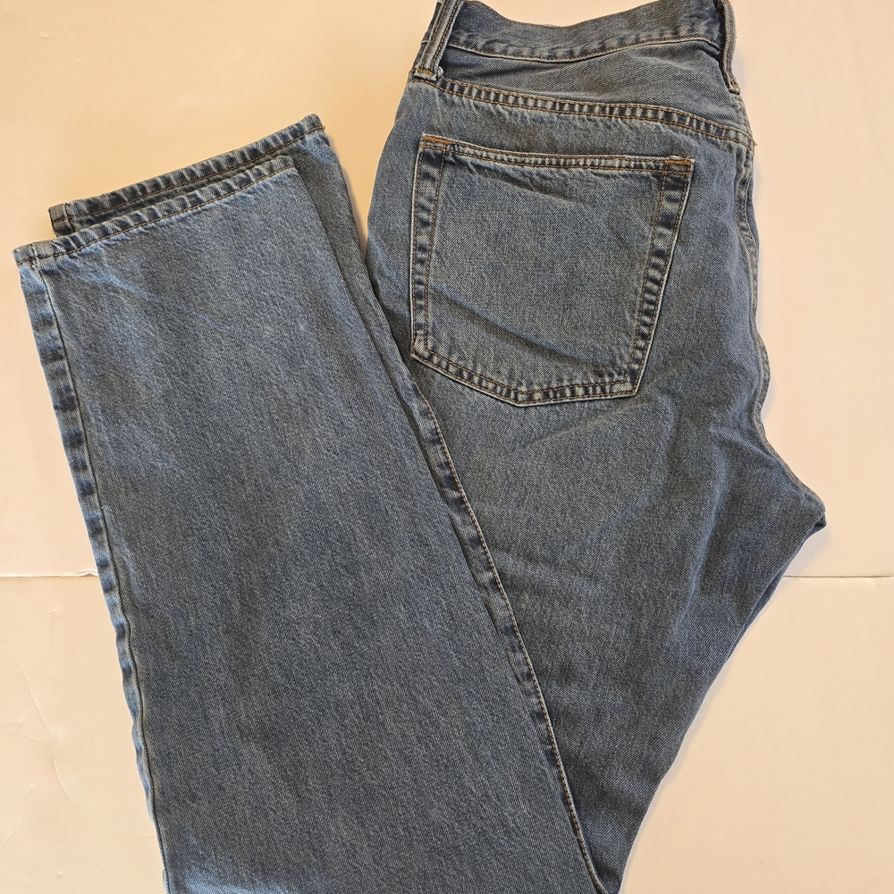 GAP Men's 34x34 Relaxed Straight Jeans in Classic Blue Casual Denim - Picture 6 of 6